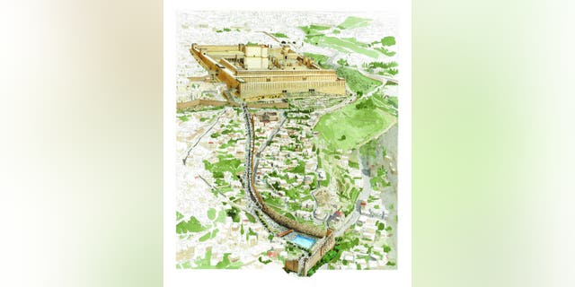 Rendering of the city of David