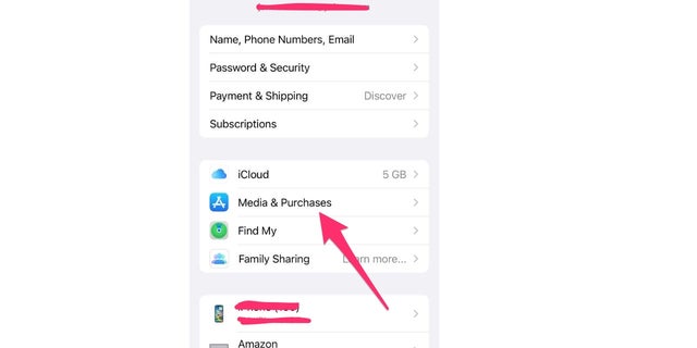 Screenshot of "Settings" on Apple iOS