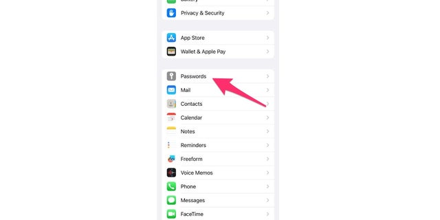 iphone passwords screenshot