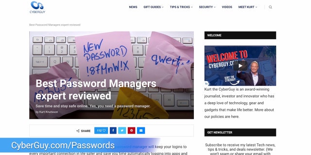 A picture of the best password managers