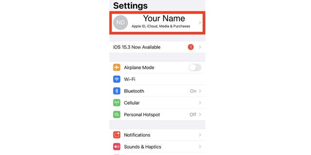 A screenshot of the settings screen.