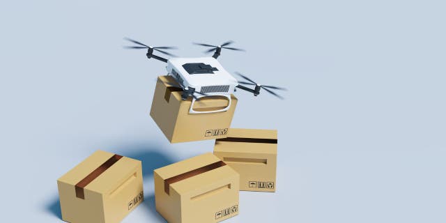 Drone carries box