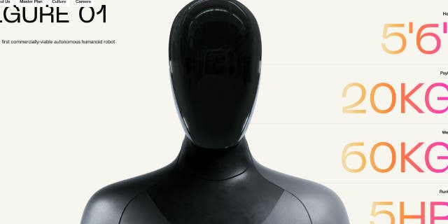 Black robotic figure facing straightforward.