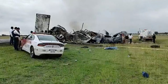 Tamaulipas highway wreckage