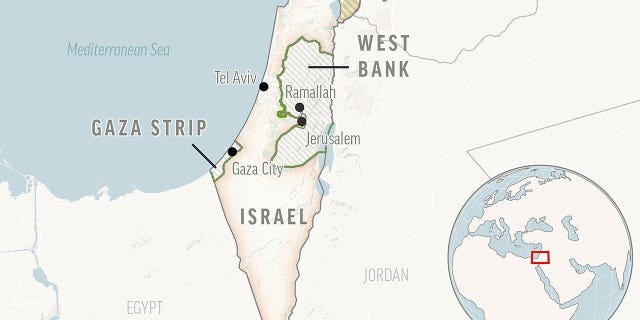 map of israel