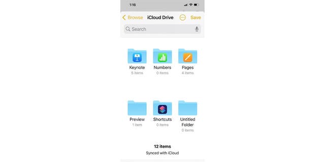 Folders on iPhone