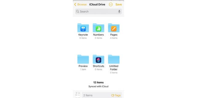 Folders on iPhone