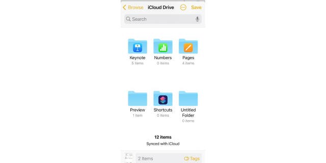 Folders on iPhone