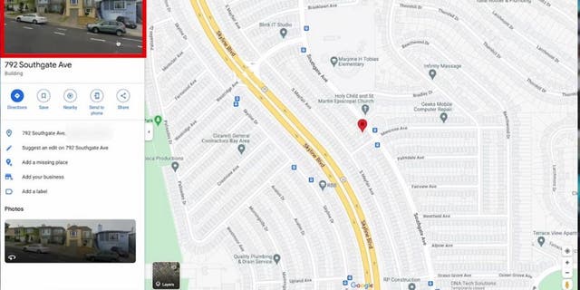 Ingezoomd in het zicht van Google Maps uw locatie