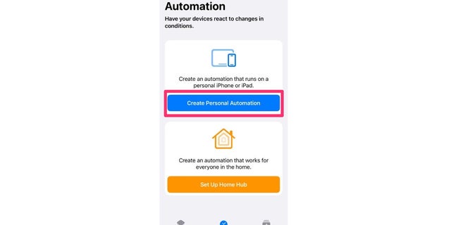 Automation app on iPhone