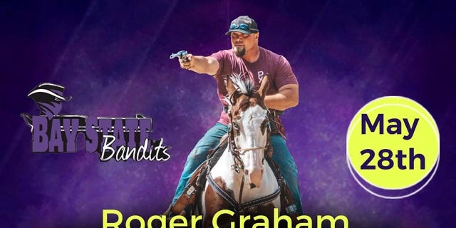 Horse shooting cowboy