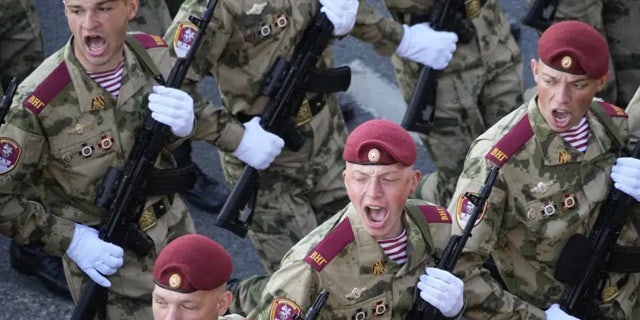 Russian troops during parade