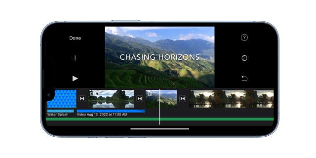 screenshot of iMovie