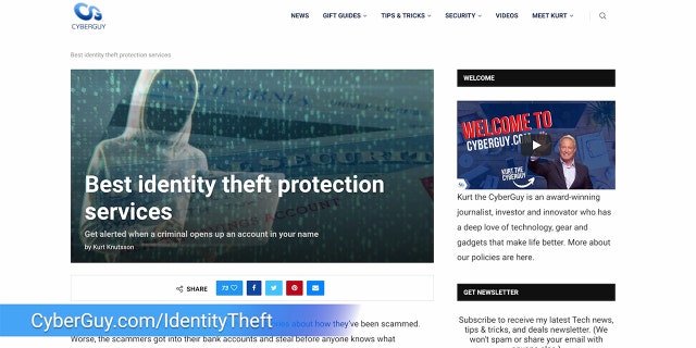 CyberGuy web sitesinin ekran görüntüsü.