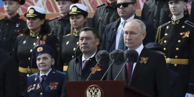 Vladimir Putin gives speech