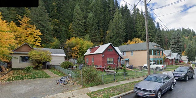 Homes on King Street in Wallace, Idaho