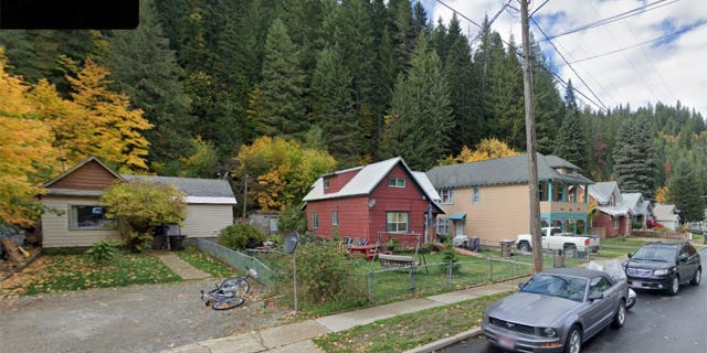 Homes on King Street in Wallace, Idaho