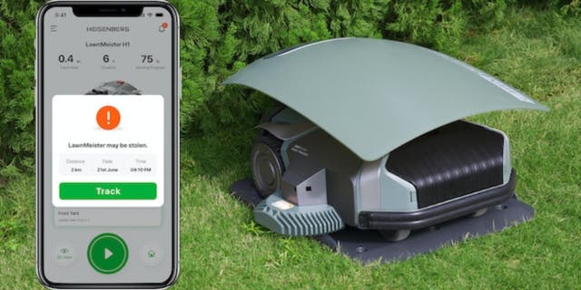 LawnMeister uygulaması ve robotu