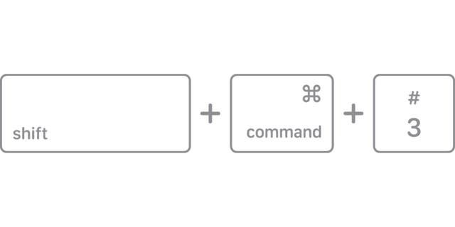 Screenshot- Shift, command, 3 at same time to screenshot on Mac