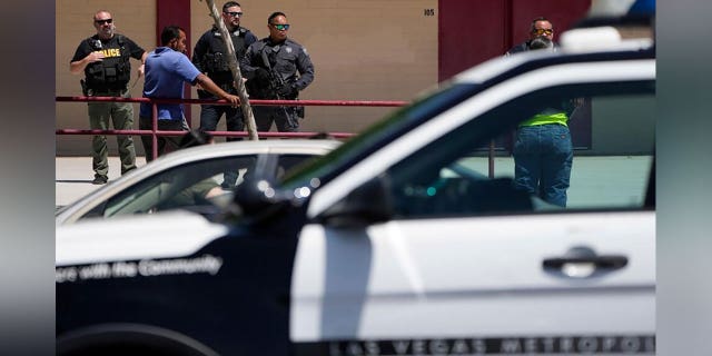 Las Vegas police outside middle school after shooting