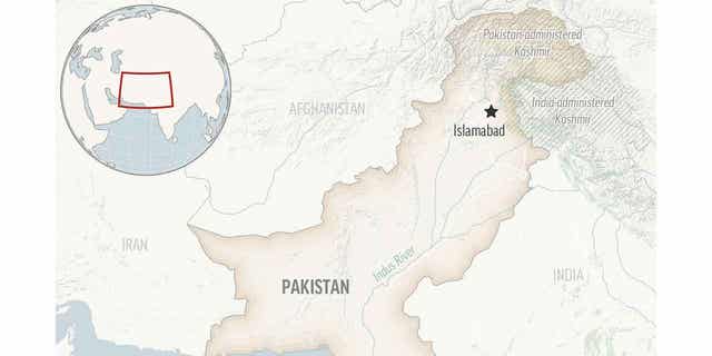 Pakistán mapa de ubicación