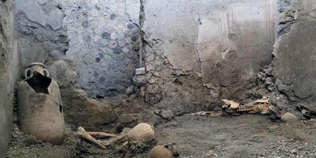 Skeleton in Pompeii