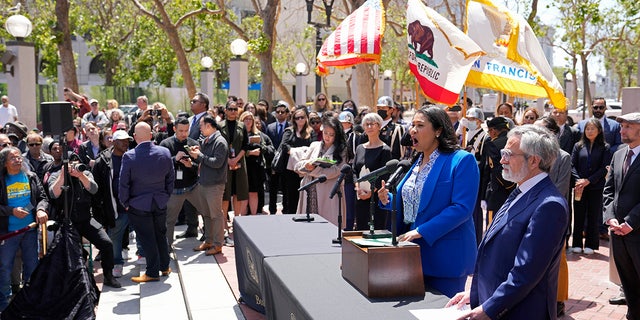 London Breed in UN Plaza 