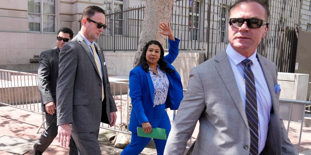 London Breed walking to press conference