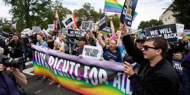 L:GBTQ protest