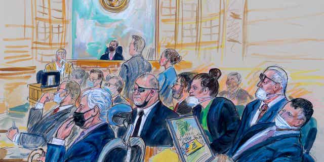 Oath Keepers trial depiction