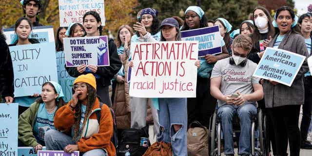 Activists demonstrating