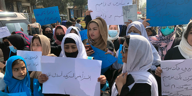 Afghan women protest