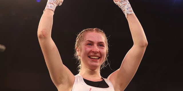 Astrid Wett celebrates victory
