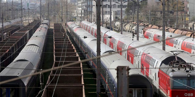 Austria trains parked