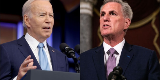 Joe Biden and Kevin McCarthy