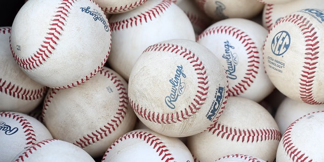 a bag of baseballs