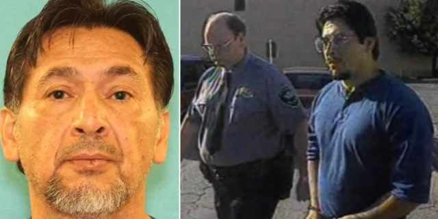 A split image of Raul Mezas mugshot and a video of him from the 1980s