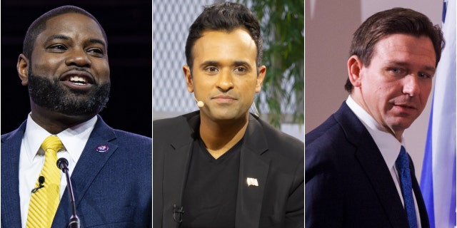 Vivek Ramaswamy, Byron Donalds and Ron DeSantis