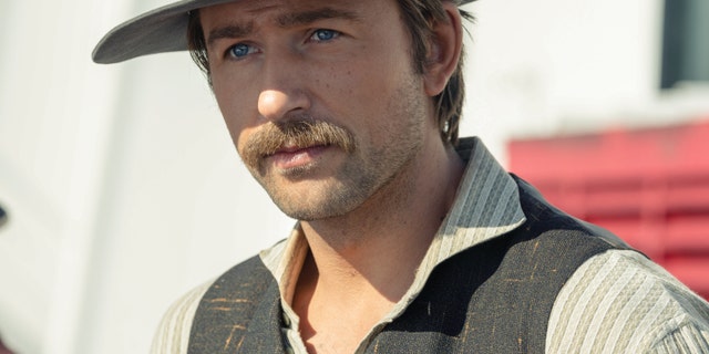 close up of Brandon Sklenar in "1923"