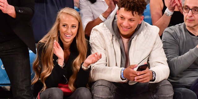 Mahomes at the Knicks game