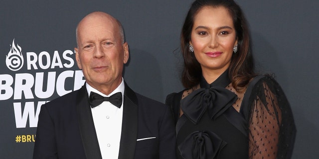 Bruce Willis and his wife Emma Hemming Willis at the roast of Bruce Willis