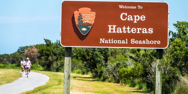 Cape Hatteras National Seashore roadside sign 