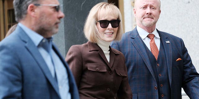 E. Jean Carroll arrives for her civil trial against former President Donald Trump