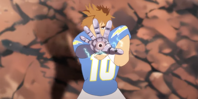 Justin Herbert in anime video