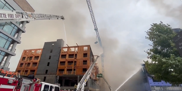 Fire at Charlotte, North Carolina construction site