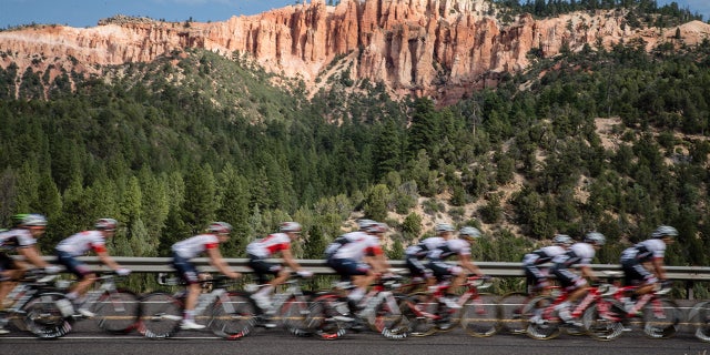 A cyclist race in Utah