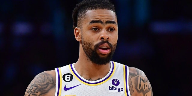 D'Angelo Russell moves up the court
