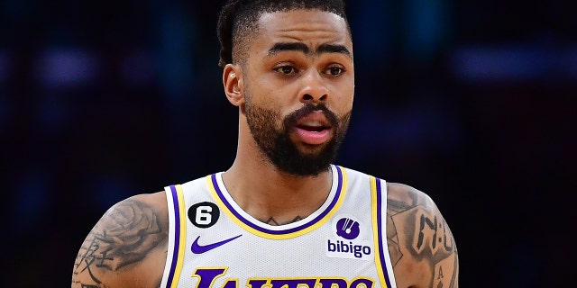 D'Angelo Russell moves up the court