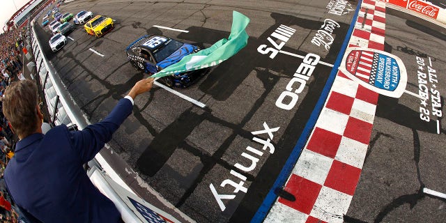 Daniel Suarez leads the pack