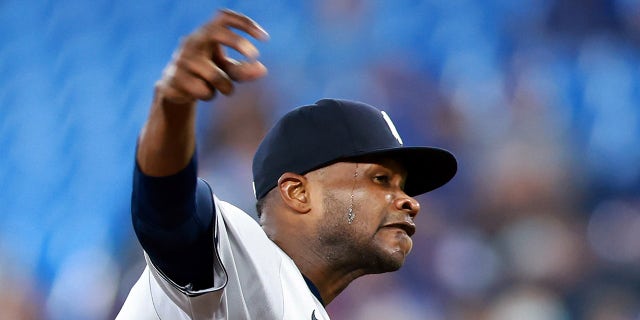 Domingo German pitches in Toronto